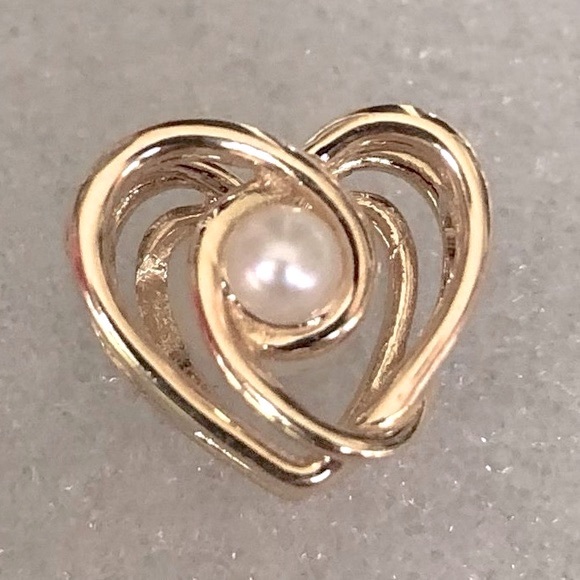❗️NEW❗️Pandora 14k Gold Openwork Swirling Heart & Treated Freshwater Pearl Charm - Picture 5 of 11